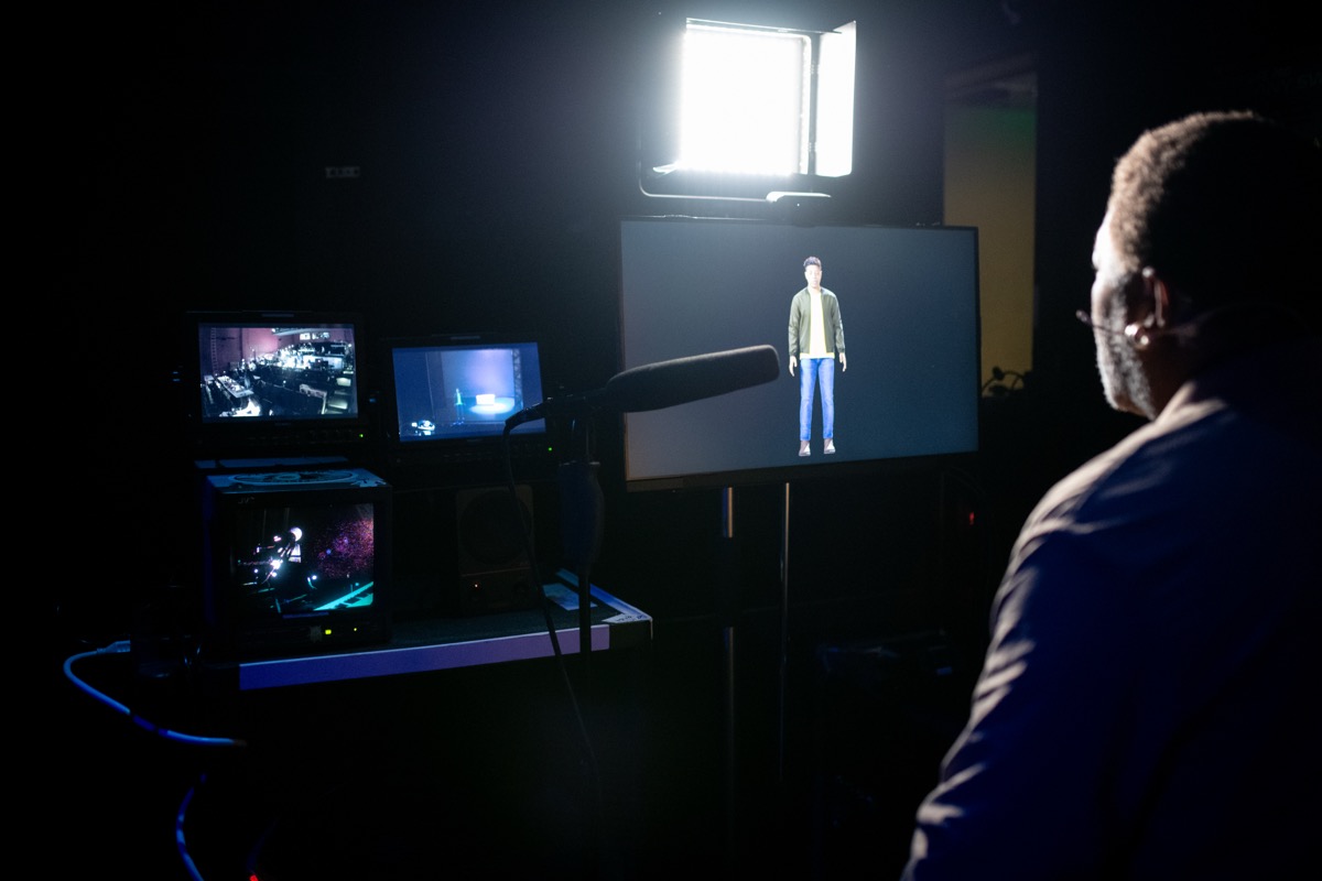 AI avatar on stage